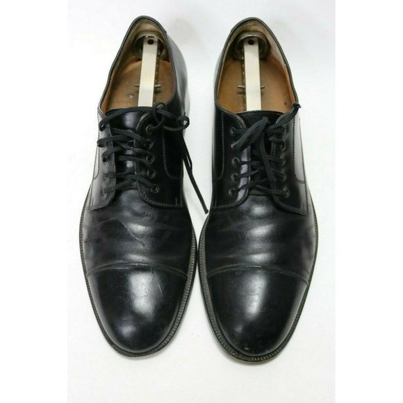 Salvatore Ferragamo Men\'s Size 9.5 B Studio Oxford Black Dress Shoes Cap Toe main image 7